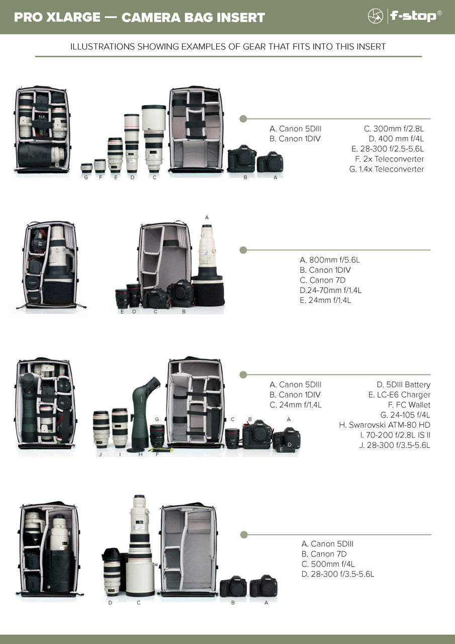 ICU - Pro XL Camera Bag Insert and Cube