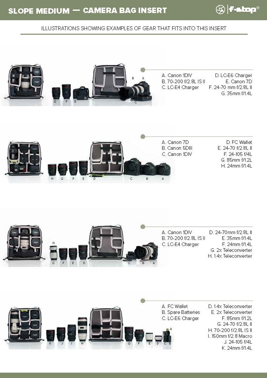 ICU - Slope Medium Camera Bag Insert and Cube